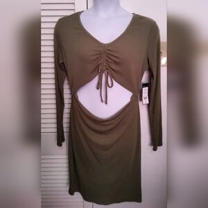 BCBG Olive Long Sleeve Cutout Dress